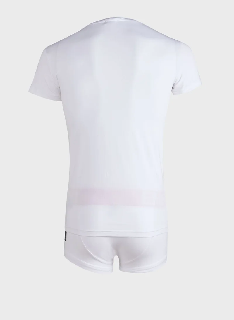 EMPORIO ARMANI Logo T-Shirt + Trunks Set