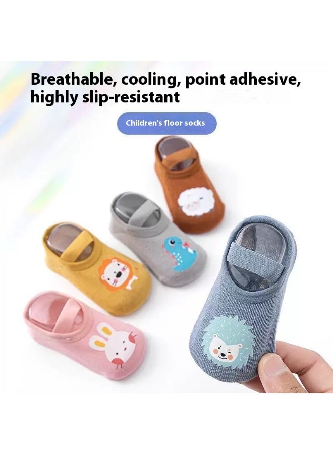 Baby Non Slip Socks, 4 Pairs Anti Slip Cozy Kids Socks With Non Skid Grips - Image 4