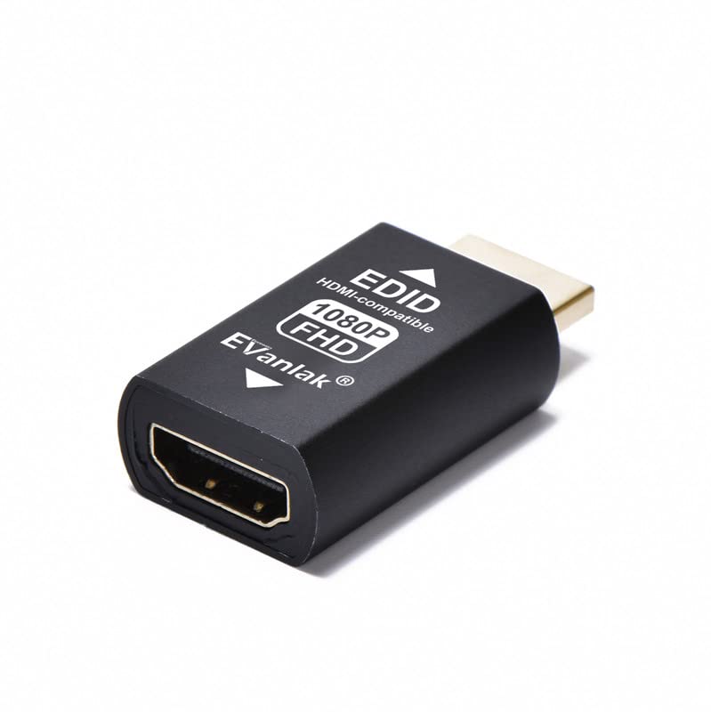 EVanlak Hdmi Edid Emulator Passthrough 3rd Generrtion Premium Aluminum Eliminated Emulator Adapter Work with Mac Thunderbolt to HDMI Switches/Extender/AV Receiver/Video Splitters-1920X1080@59hz - Image 4