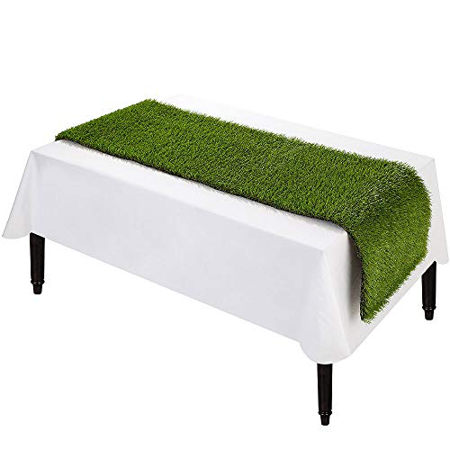 Talking Tables Indoor Reusable Fake Artificial Grass Table Runner-1.5m Indoor & Outdoor Use-Easter Decorations, Superbowl, Moss for Fairy Garden, Minecraft Party, Soccer (MIX-GRASSRUNNER) - Image 2