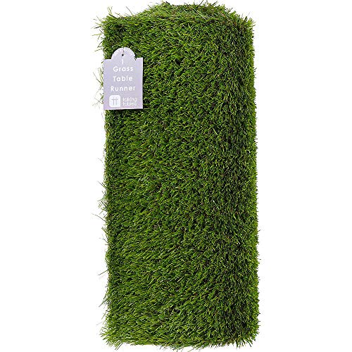 Talking Tables Indoor Reusable Fake Artificial Grass Table Runner-1.5m Indoor & Outdoor Use-Easter Decorations, Superbowl, Moss for Fairy Garden, Minecraft Party, Soccer (MIX-GRASSRUNNER) - Image 3