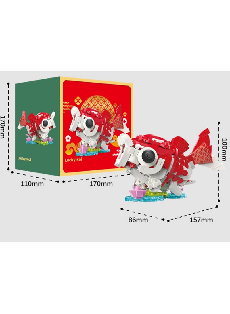 Mini Carp, Ancient Mythical Beast Building Block Toys, Children'S Educational Assembly Model Gifts - Image 2