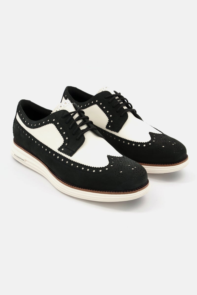 COLE HAAN Men Wide OG Rem Longwing Lace Up Casual Shoes, Black - Image 1