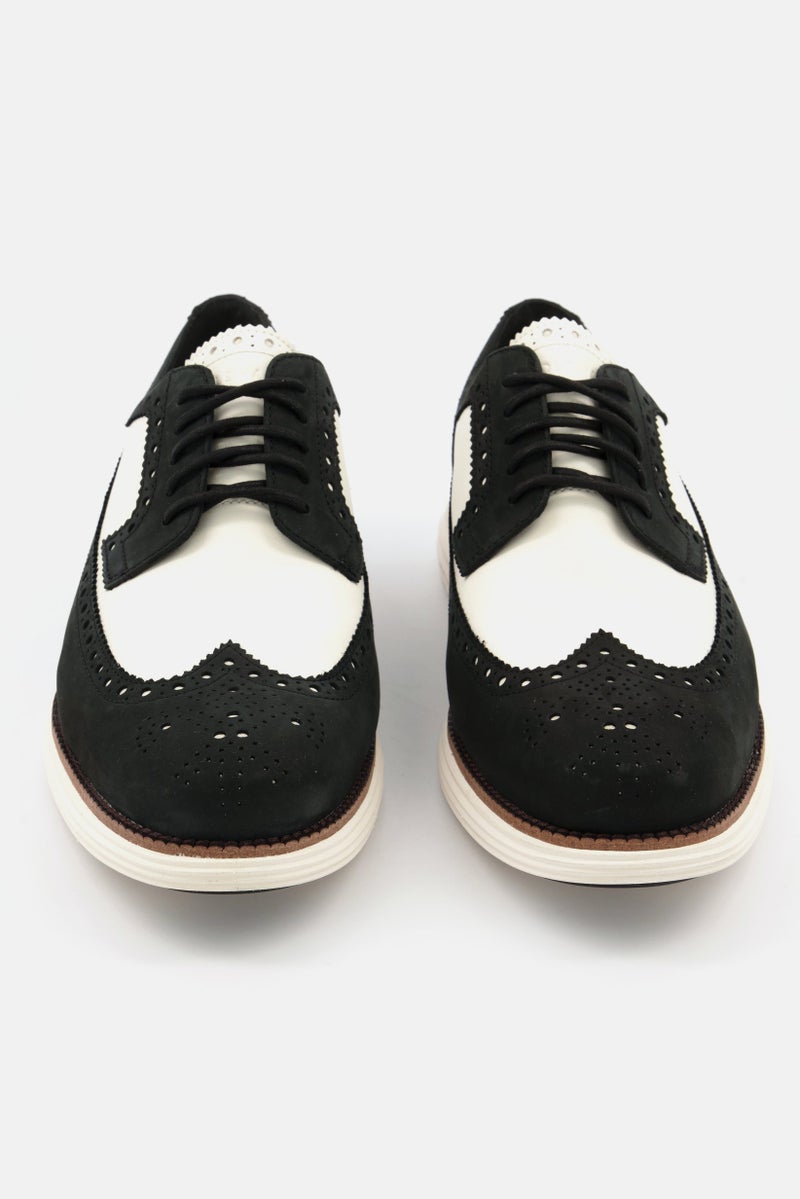COLE HAAN Men Wide OG Rem Longwing Lace Up Casual Shoes, Black - Image 2