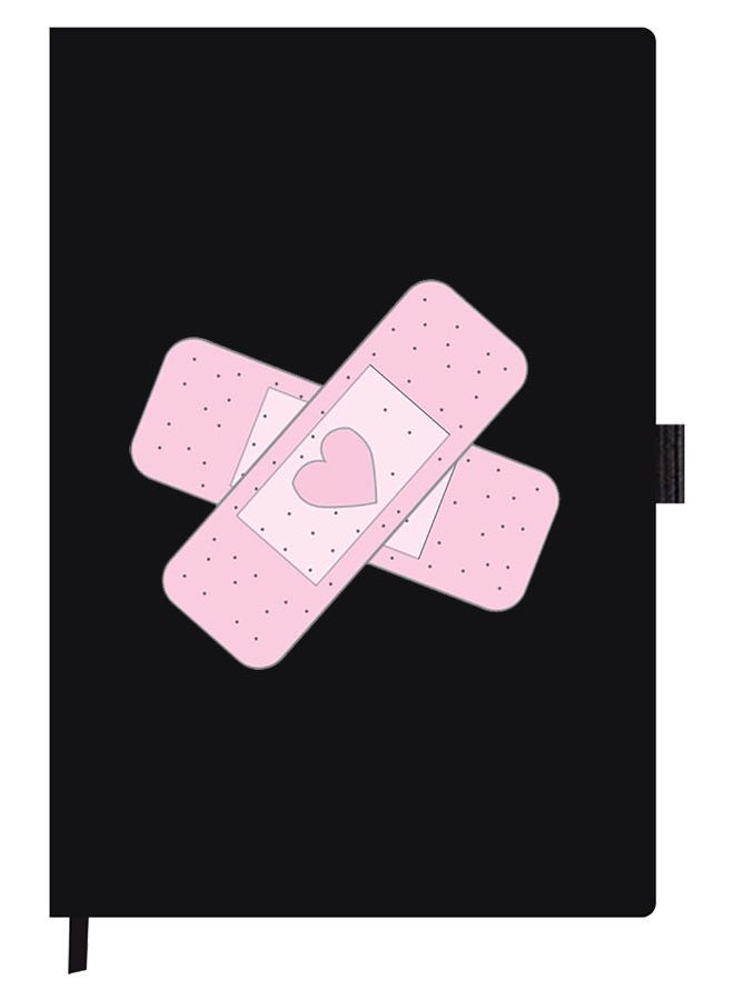 Theodor Designer A5 Thick Black Hardcover Notebook Bandaid - Image 1