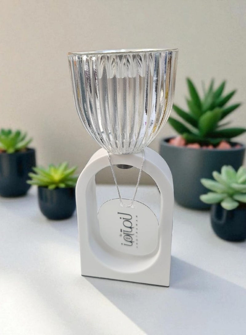 Elegant And Luxurious Incense Burner Holder  White Color  Modern Design  - Image 3