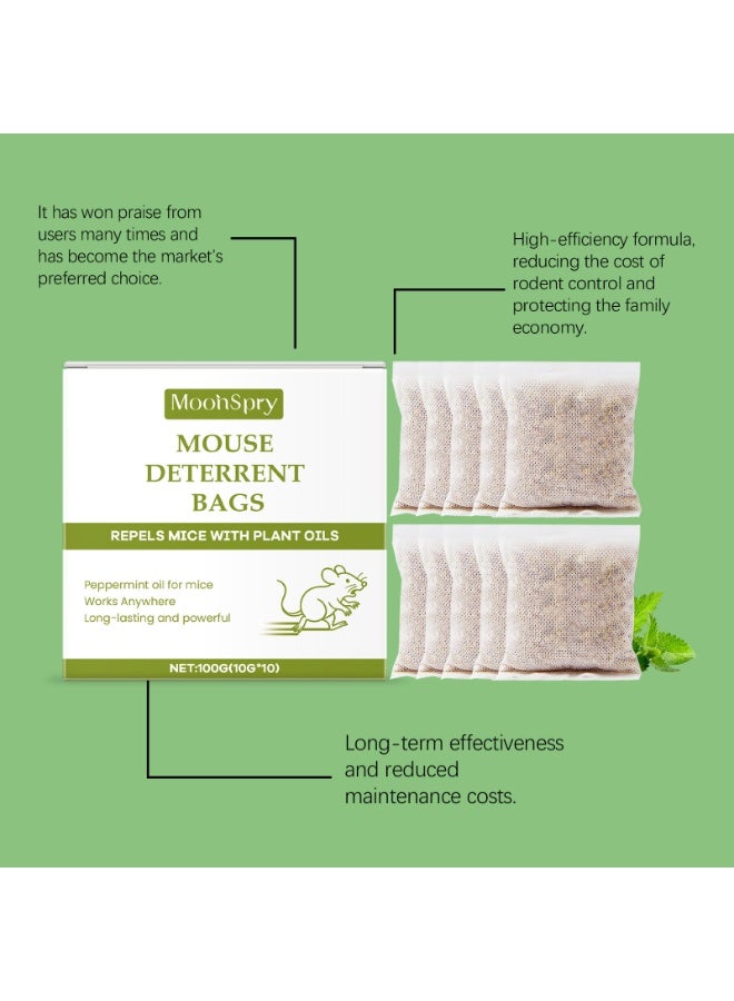 Generic Mouse Repellent Bag Peppermint Oil Household Repellent Plant Essential Oil Indoor Repellent Rodents 100g (10g*10)  - Image 4