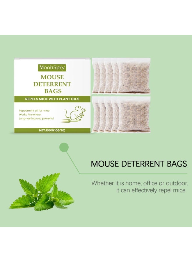 Generic Mouse Repellent Bag Peppermint Oil Household Repellent Plant Essential Oil Indoor Repellent Rodents 100g (10g*10)  - Image 3