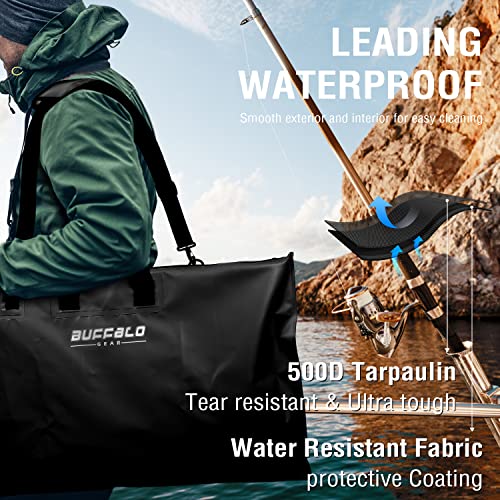 Buffalo Gear Fish Tournament Weigh in Bag for Bass Fishing - 32×19.7in Heavy Duty Fish Bag for Caught Fish Waterproof,Leakproof,Puncture Resistant - Image 4