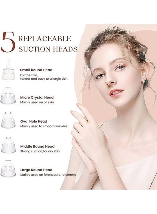 Blackhead Remover Pore Vacuum, Upgraded Facial Pore Cleaner-5 Suction Power, 5 Probes, USB Rechargeable Blackhead Vacuum Kit Electric Acne Extractor Tool for Women & Men, 3w - Image 5