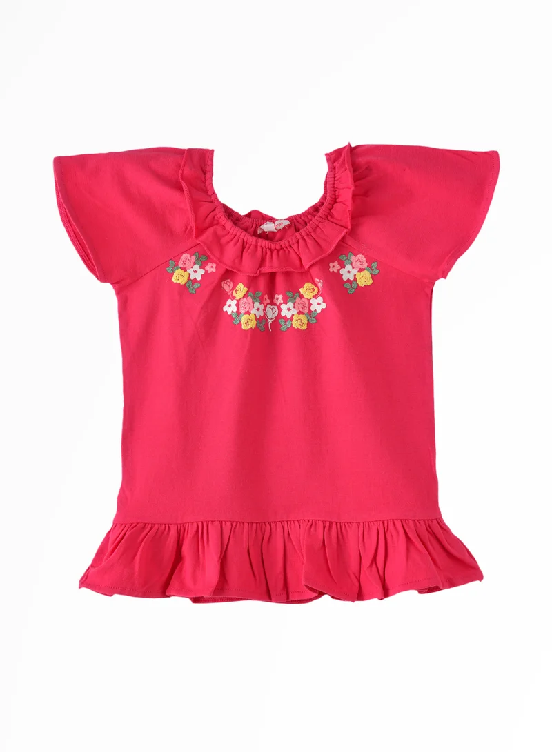 Jelliene Sunshine Squad: Girls' Breezy Cotton Tees Playful Prints & Summer Fun