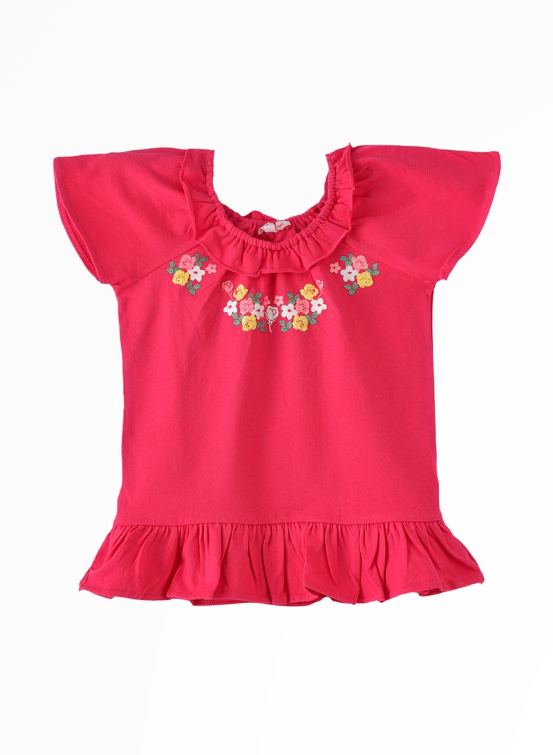 Jelliene Sunshine Squad: Girls' Breezy Cotton Tees Playful Prints & Summer Fun - Image 1