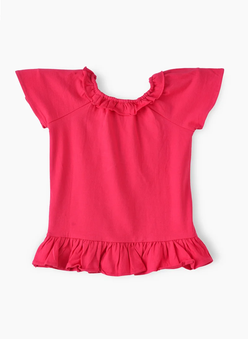 Jelliene Sunshine Squad: Girls' Breezy Cotton Tees Playful Prints & Summer Fun