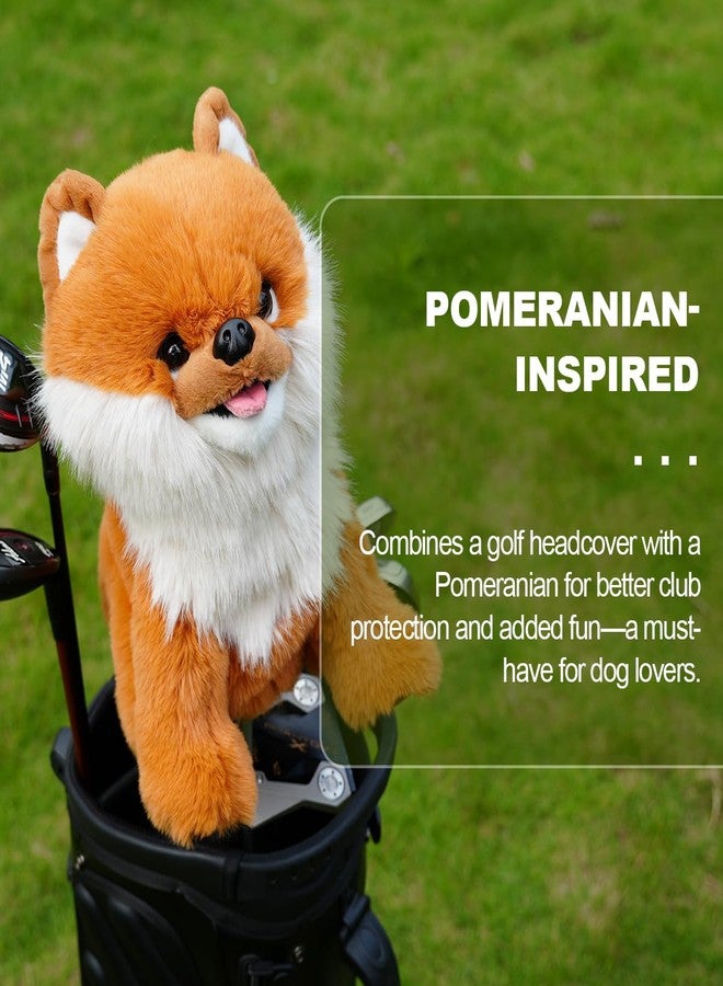 Big Crazy Pomeranian Golf Head Covers, Plush Golf Club Covers, Cute and Funny Driver Headcover, Soft Lining for Club Head Protecitve, Animal Driver Headcover, Golf Gift for Family and Friends - Image 4