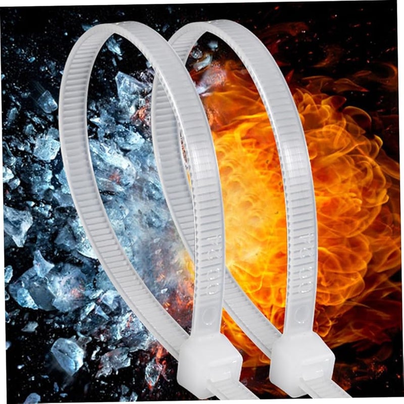 Releasable Nylon Cable Ties 100pcs Weather Resistant Reusable Wire Straps for Indoor Outdoor Use - Image 5