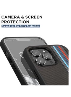 BMW CG MOBILE for iPhone 15 Pro, BMW Phone Case in Gray Mesh Printed Tricolor Lines - Gray  - Image 3