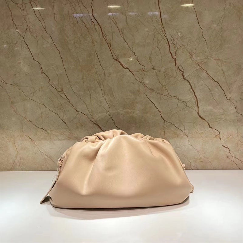 Carefully Selected 2025 Genuine Leather Women'S Bag, Shoulder Crossbody Dumpling Bag, Clutch Bag, Cowhide Cloud Bag, Pleated Armpit Small Bag - Image 2
