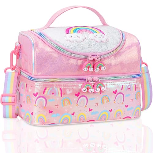 RHCPFOVR Kids Lunch Bag - Double Decker Cooler Insulated Lunch Box for Boys Girls Washable Lunch Bag and Reusable Toddler Lunchbox for School and Daycare - Image 1