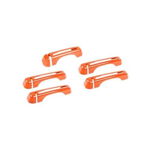 JOSHELA for Jeep JL Tailgate Door Handle Cover Trim Fit for Jeep Wrangler JL JLU 2018 up 4DR Orange Exterior Accessories 5pcs - Image 1
