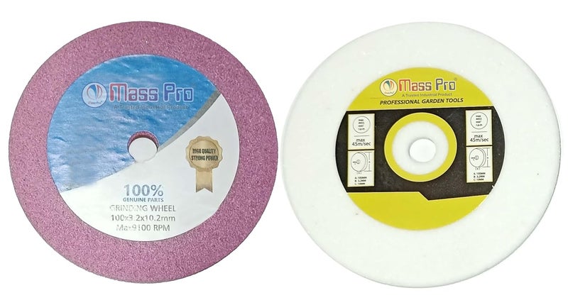 Mass Pro 2Pc Electric Chainsaw Sharpener Grinding Wheel 100mm Thickness 3.2 Edge Cutting Grinding Saw Chain - Image 1