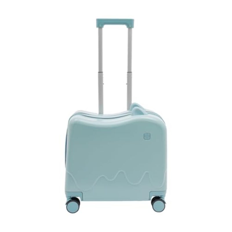 Ride-On Suitcase with Spinner Wheels TSA-Approved Lock Luggage for Girls Boys Toddler Ride-On Trunk for School Trips, Family Outings, Travel 20 Inch Lightweight ABS Shell Pink/Blue - Image 1