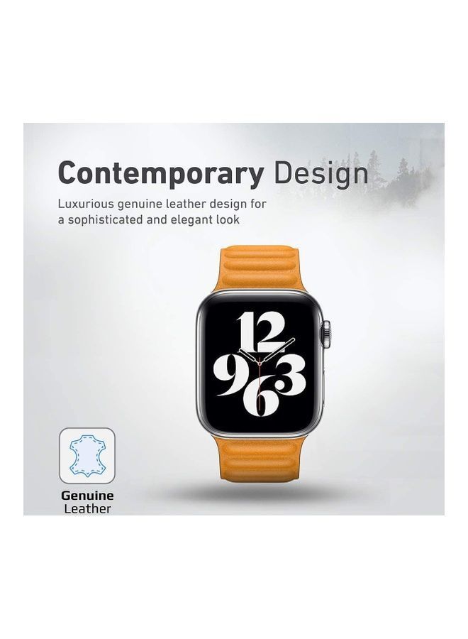 NIBEMINENT Strap For Apple Watch Brown - Image 2