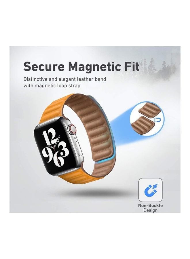 NIBEMINENT Strap For Apple Watch Brown - Image 4