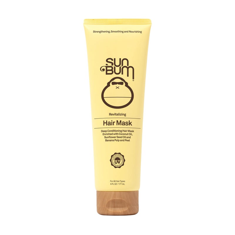 Sun Bum Revitalizing Deep Conditioning Hair Mask - Moisturizing and Restoring Treatment for Damaged Hair - Strengthening - Smoothing and Nourishing Formula - Vegan and Cruelty Free - 6 oz - Image 1