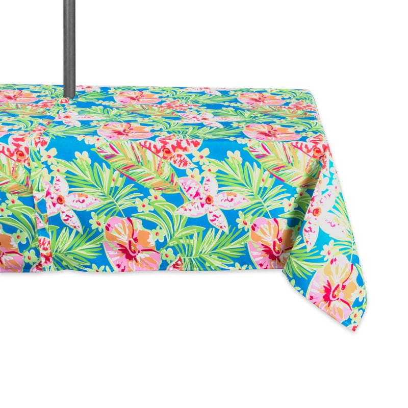 DII DII Summer Floral Outdoor Tabletop Collection, Stain Resistant & Waterproof, 60x84 w/Zipper, Floral  - Image 2