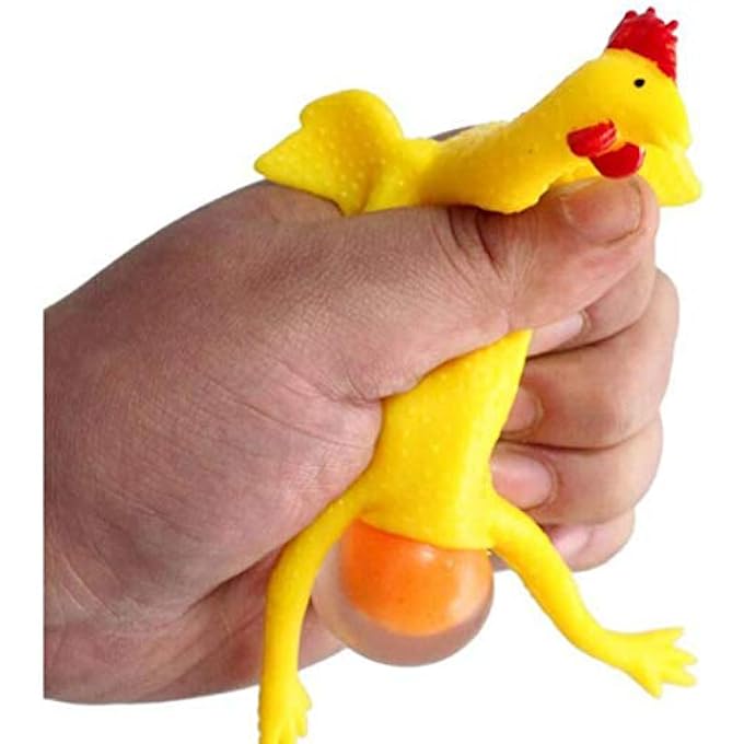 YOYOSTORE Mini 9cm Chicken and Egg Toy Stress Relief Laying Egg Age 14 Months+ - Image 2