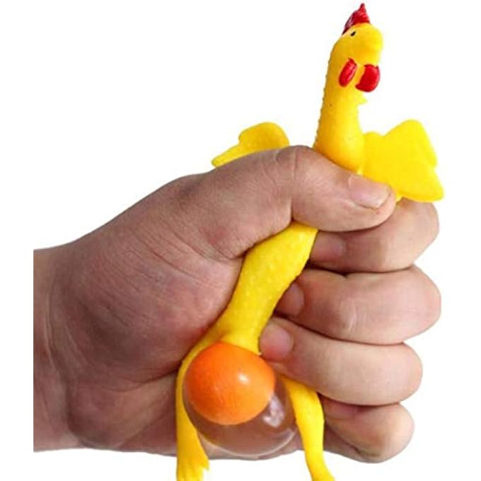 YOYOSTORE Mini 9cm Chicken and Egg Toy Stress Relief Laying Egg Age 14 Months+ - Image 3