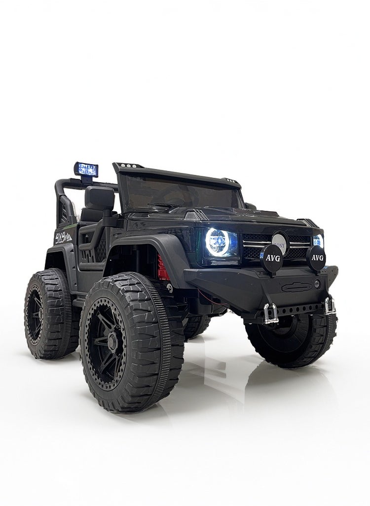 Crony CN-016 4-Tyre Kids Cross Country Electric Ride-On Car, 7KM/H Max Speed, Three Speed Modes with Parental Remote Control, LED Lights, Bluetooth Speaker, Multimedia Player, 12V/7AH Battery, 9KM Range, Front Suspension, Safe & Stable for Kids Aged 3-14  - Image 1