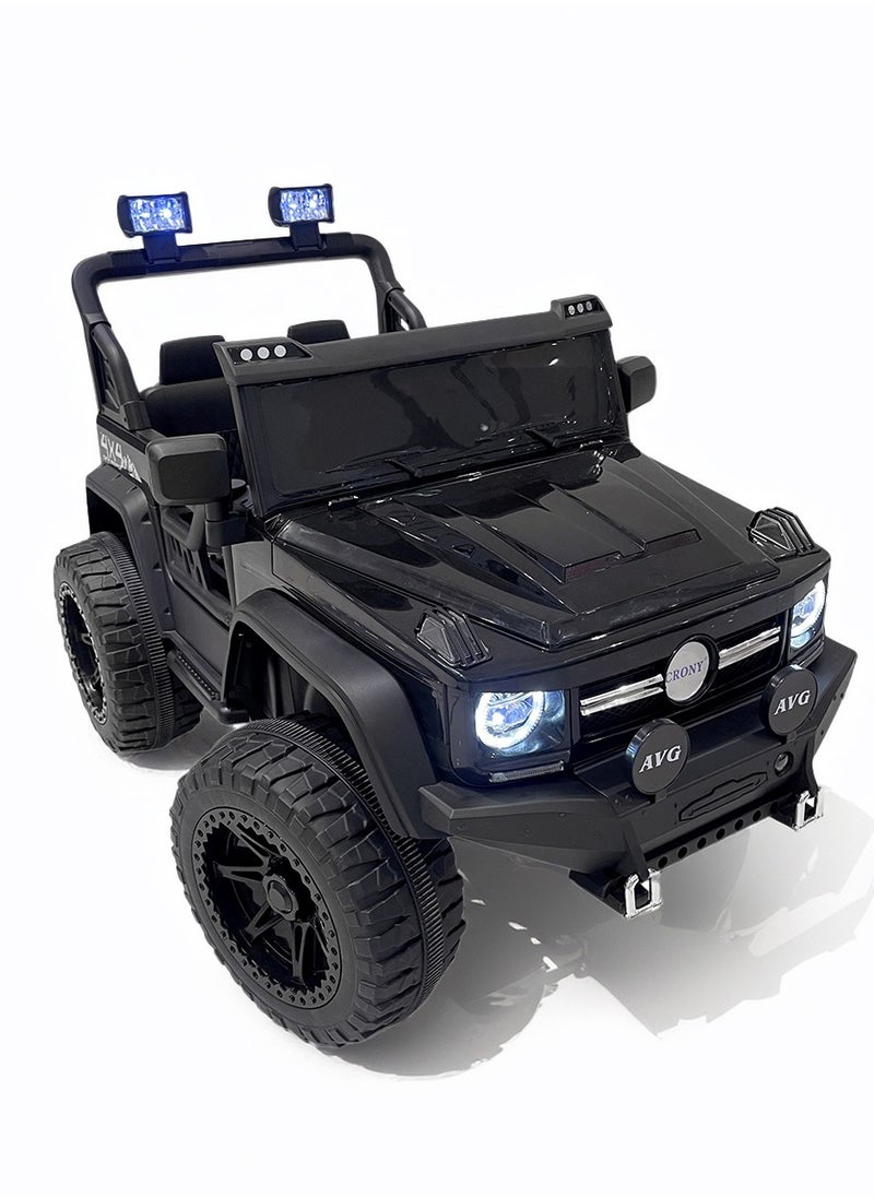 Crony CN-016 4-Tyre Kids Cross Country Electric Ride-On Car, 7KM/H Max Speed, Three Speed Modes with Parental Remote Control, LED Lights, Bluetooth Speaker, Multimedia Player, 12V/7AH Battery, 9KM Range, Front Suspension, Safe & Stable for Kids Aged 3-14  - Image 3