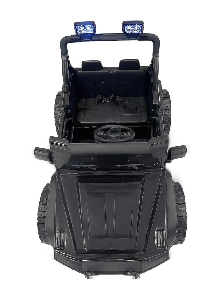 CN-016 4-Tyre Kids Cross Country Electric Ride-On Car, 7KM/H Max Speed, Three Speed Modes with Parental Remote Control, LED Lights, Bluetooth Speaker, Multimedia Player, 12V/7AH Battery, 9KM Range, Front Suspension, Safe & Stable for Kids Aged 3-14