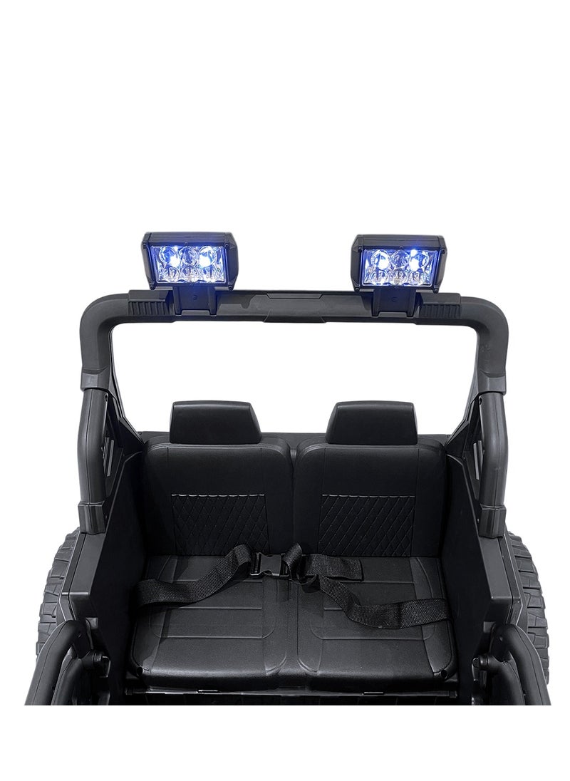 CN-016 4-Tyre Kids Cross Country Electric Ride-On Car, 7KM/H Max Speed, Three Speed Modes with Parental Remote Control, LED Lights, Bluetooth Speaker, Multimedia Player, 12V/7AH Battery, 9KM Range, Front Suspension, Safe & Stable for Kids Aged 3-14