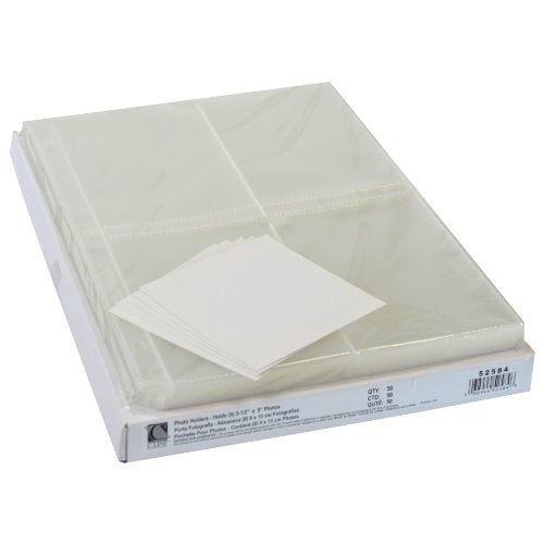 C-Line Ring Binder Photo Storage Pages for 3.5 x 5 Inch Photos, Top Load, 8 Photos/Page, 50 Pages per Box (52584) - Image 3
