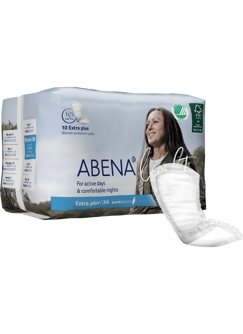 Abena Abena Light Premium Incontinence Pads, (Sizes 0 To 4A) Size 3A, 10 Count 