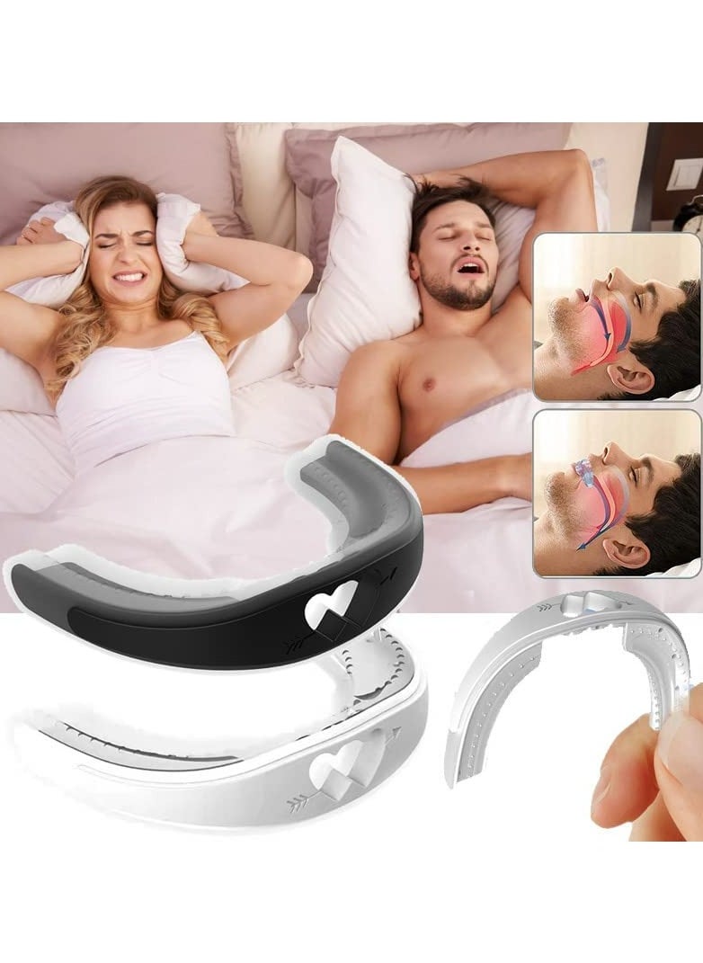 Excefore Anti Snore Devices Snore Stopper Mouthpiece Anti Snoring Night Mouth Guard Sleep Aid Night Mouth Guard for Grinding Teeth Stop Snoring Corrective Breathing Positioning Mouth Guard  - Image 2