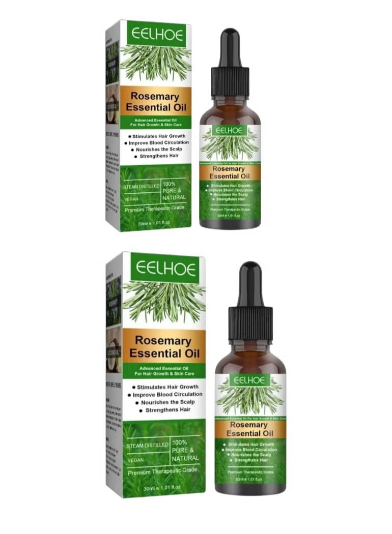 EELHOE 2 pieces rosemary essential oil for hair care - Image 2