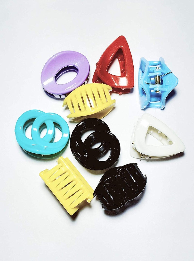 Drishti Plastic Hair Claw Clip for Girls & Kids Small Size Multicolor, Pack of 24 - Image 2