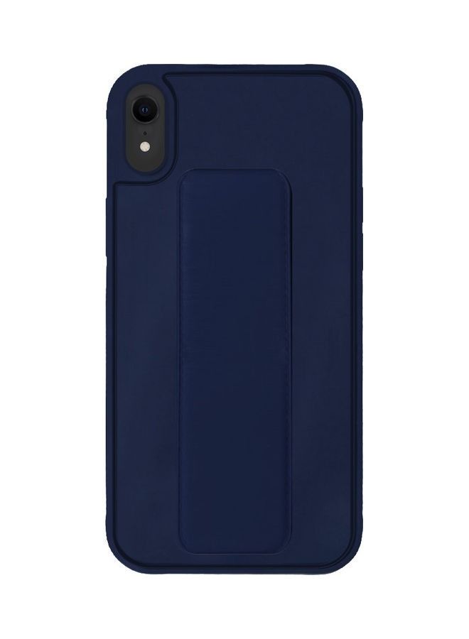 غطاء خلفي واقٍ مزود بمقبض إصبع لهاتف Apple iPhone XR ، أزرق داكن - Image 1