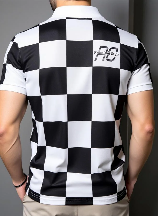 Take Two Multi Men Checkered Polo for Men | Best Price UAE