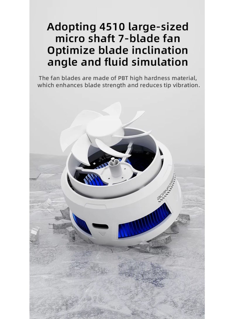 PIVA X30 27W High-Power Mobile Gaming Cooling Fan with Vacuum Cooling, TEC 1060 Chip, Magnetic Heatsink with RGB Lighting for a Professional Look, Durable and Scratch-Resistant, Smart Fan Speed ​​and Lighting Control, Pink Color - Image 2