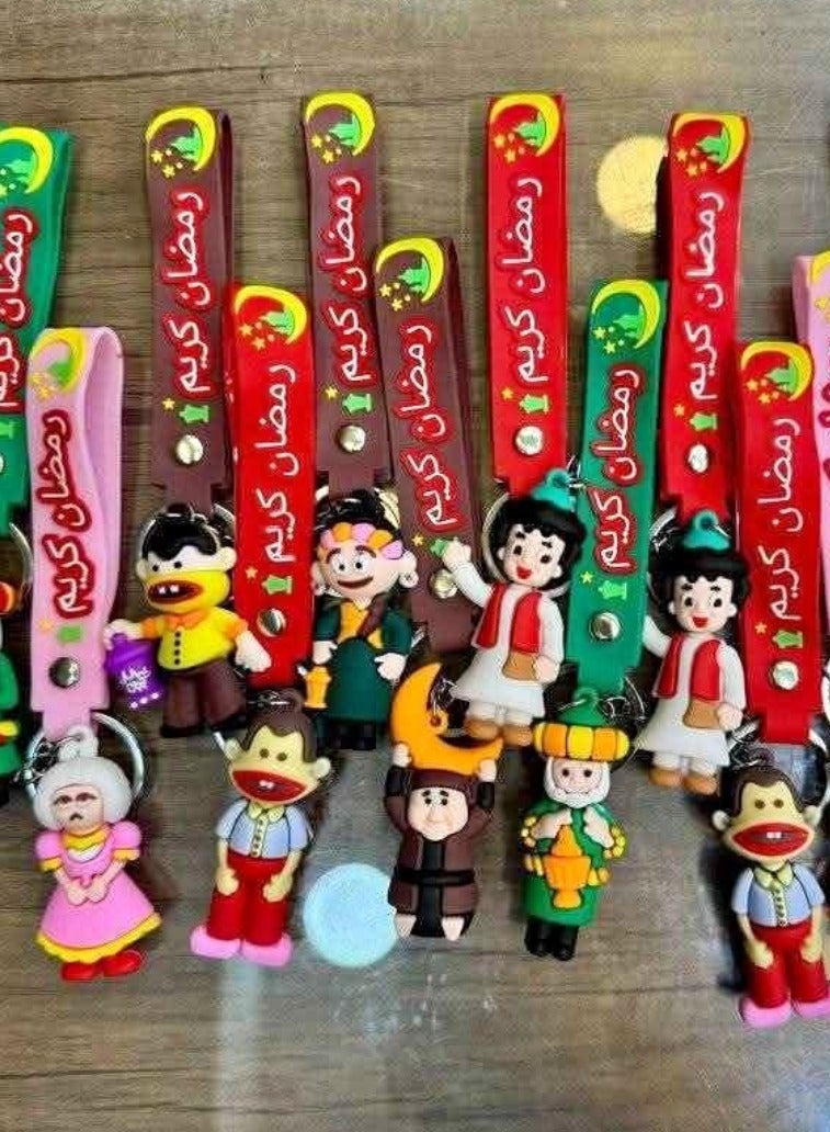 ١٢ قطعة ميالية مفاتيح رمضان هدايا اشكال مختلفة متنوعة سيليكون - Image 2