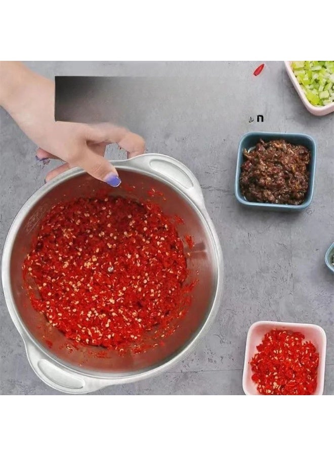 Multi-functional electric food grinder with a metal bowl – a powerful food processor for chopping and preparing vegetables, meat, and nuts, with multiple speed settings (5L capacity). - Image 3