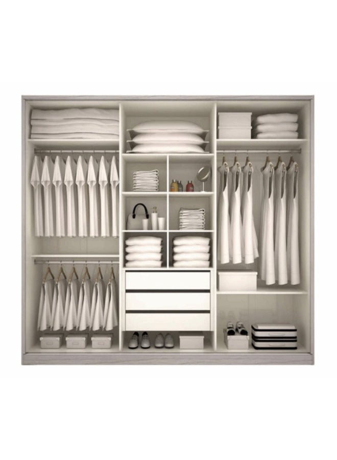 هومزمارت خزانة ملابس خشب لامنتك 220×170×50 سم - أبيض - Image 1