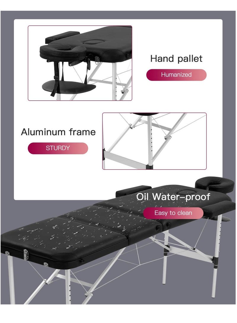 Generic Professional Portable Massage Bed Eyelash Bed Spa Bed Height Adjustable Folding Tote Bag For Treatment Tattoo Salon Facial Treatment - Image 2