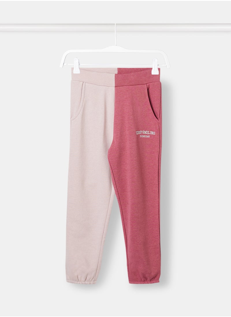 NAME IT - Girls Colourblock Joggers - Image 1