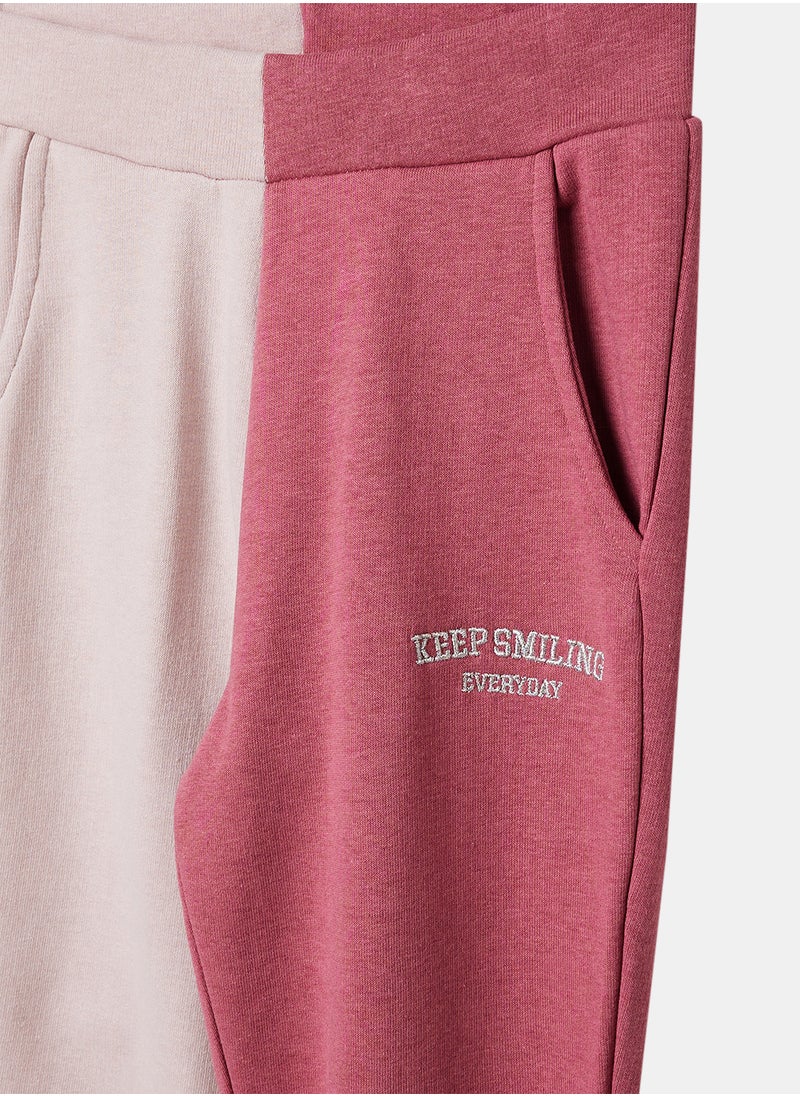 NAME IT - Girls Colourblock Joggers - Image 1