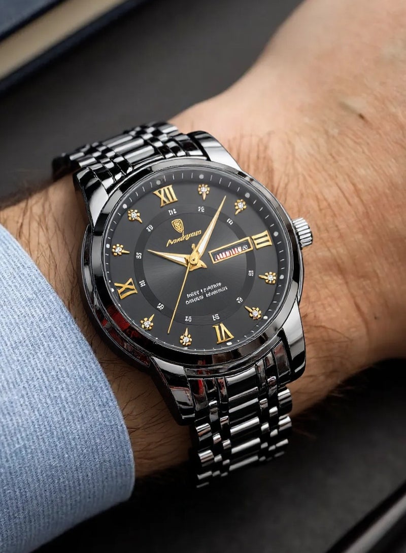 پوداجار ساعة رجالية مقاومة للماء ومضيئة كوارتز - 41 مم - Image 2